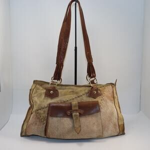 Nardelli Genuine Leather & Hair-on-Hide‎ Italian Tote Shoulder Bag
